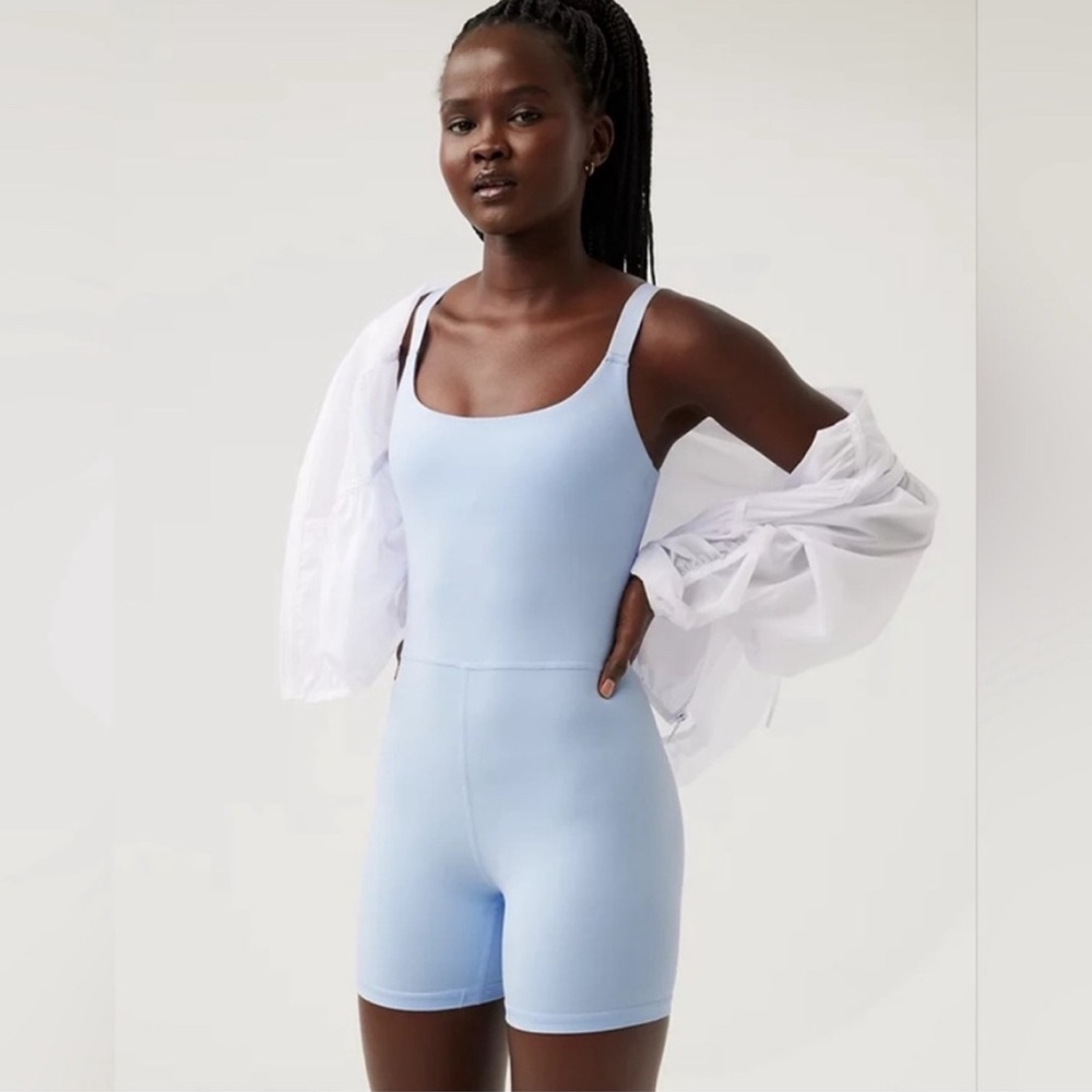 Offline By Aerie The Hugger Scoop 5’ Romper in Baby Blue | Women’s XL